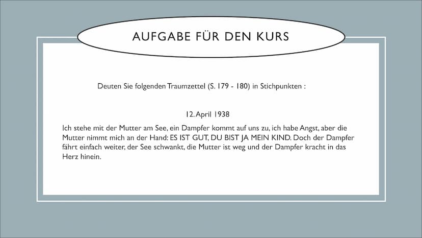 TRAUMDEUTUNG IN
TRAUMNOVELLE &
TRAFIKANT
Von Zelal und Amina Der Trafikant
Die Traumnovelle
INHALTSVERZEICHNIS
Instanzenmodell Sigmund Freud
