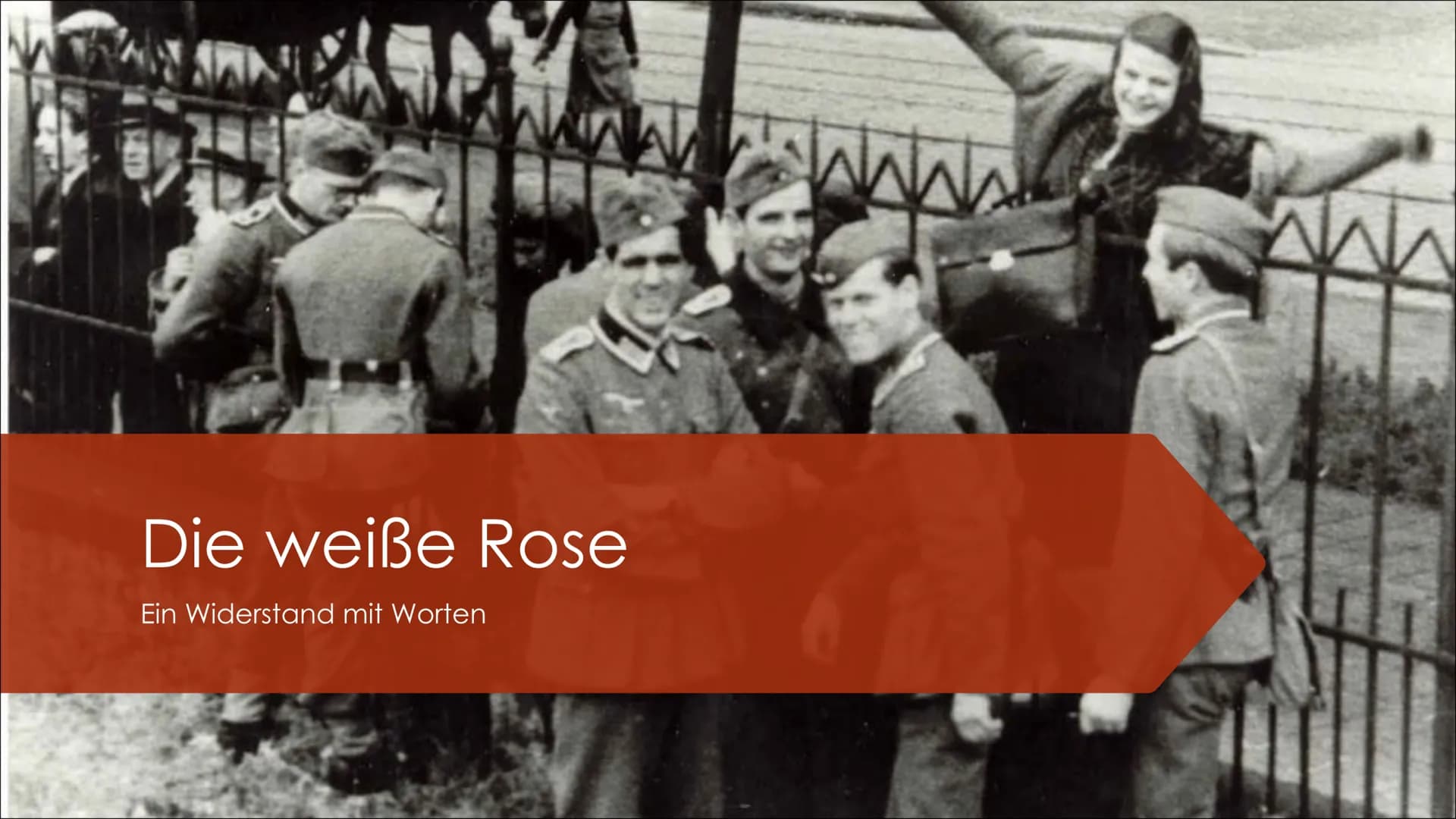 Die weiße Rose
Ein Widerstand mit Worten Definition Widerstand
Als Widerstand wird die Verweigerung des Gehorsams oder das aktive
opposition