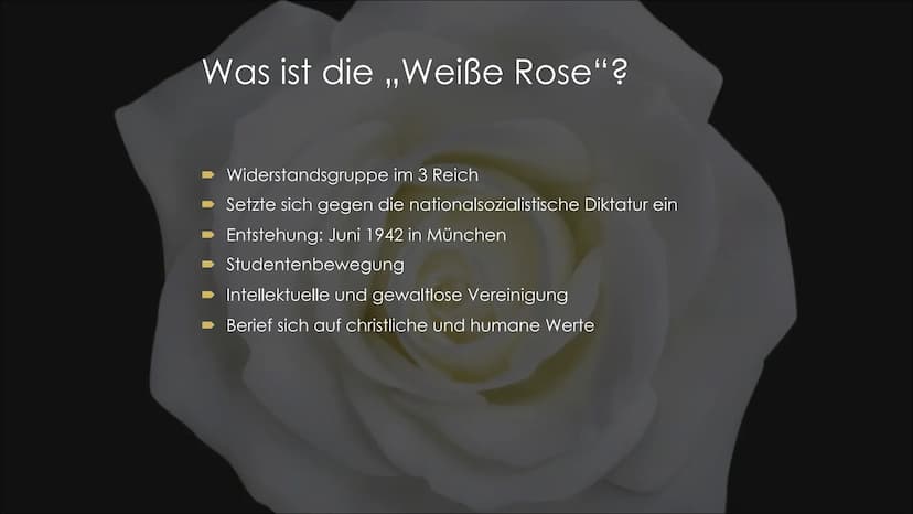 Die weiße Rose
Ein Widerstand mit Worten Definition Widerstand
Als Widerstand wird die Verweigerung des Gehorsams oder das aktive
opposition