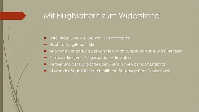 Die weiße Rose
Ein Widerstand mit Worten Definition Widerstand
Als Widerstand wird die Verweigerung des Gehorsams oder das aktive
opposition