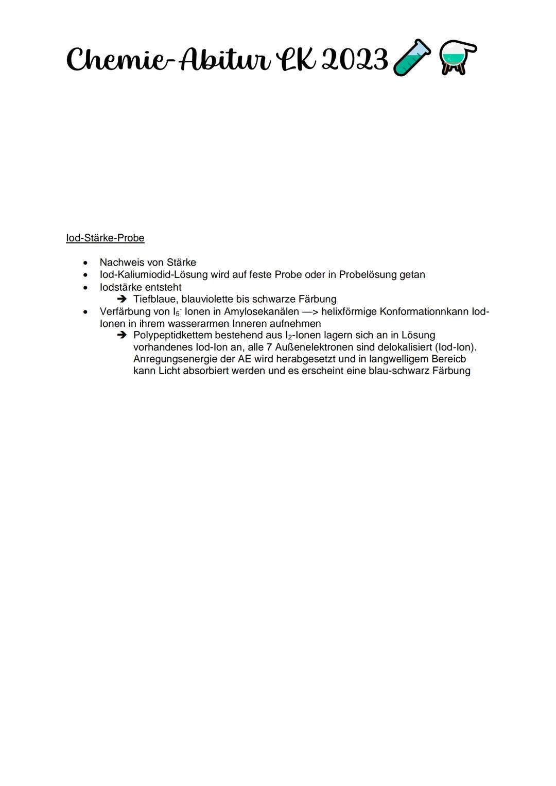 Chemie-Abitur CK 2023
Kohlenhydrate & Peptide
Monosaccharide:
Glucose
●
Monosaccharid
C6H12O10
Position Hydroxygruppen an Chiralitätszentren