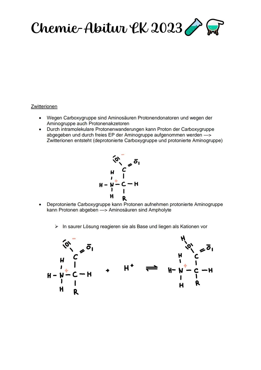 Chemie-Abitur CK 2023
Kohlenhydrate & Peptide
Monosaccharide:
Glucose
●
Monosaccharid
C6H12O10
Position Hydroxygruppen an Chiralitätszentren