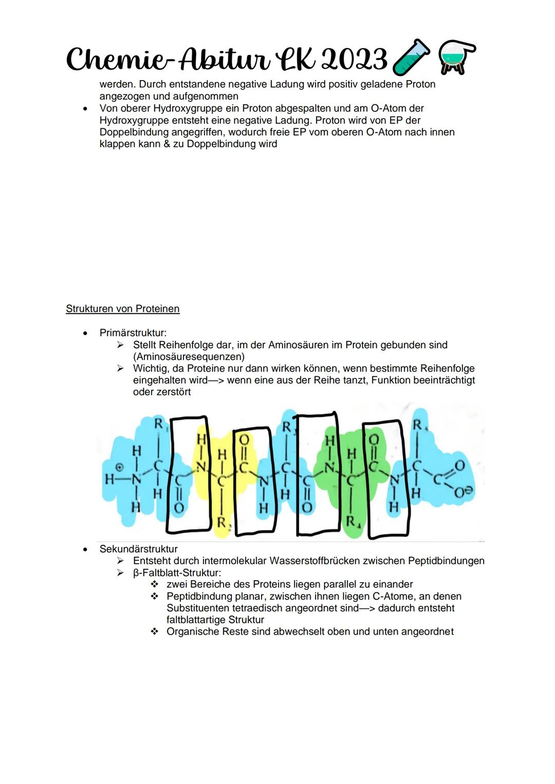 Chemie-Abitur CK 2023
Kohlenhydrate & Peptide
Monosaccharide:
Glucose
●
Monosaccharid
C6H12O10
Position Hydroxygruppen an Chiralitätszentren