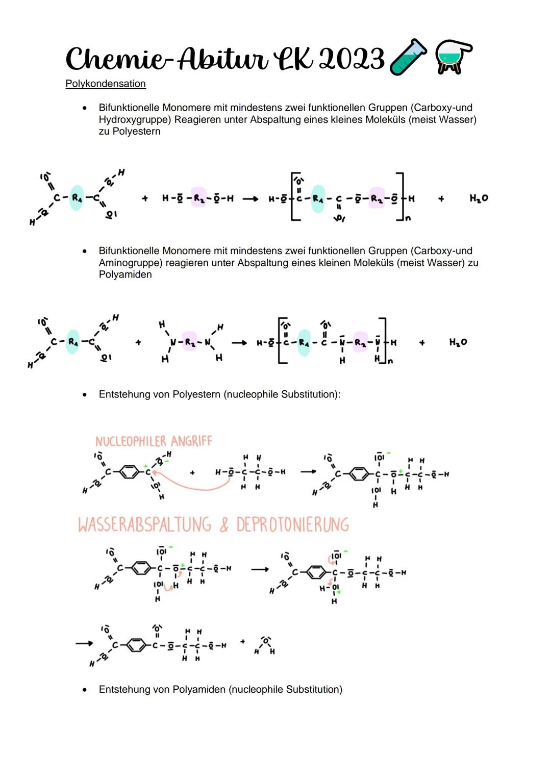 Einfach erklärt: Lernzettel Chemie-LK Abitur:Kohlenhydrate, Chemisches ...