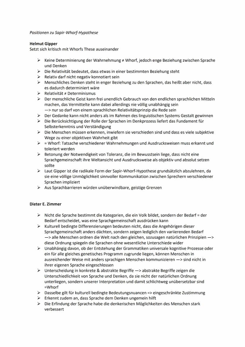 Sprache. Denken. Wirklichkeit
Schon lange wird diskutiert, inwiefern Sprache, Denken und Wirklichkeit von einander abhängig sind
oder ob sie