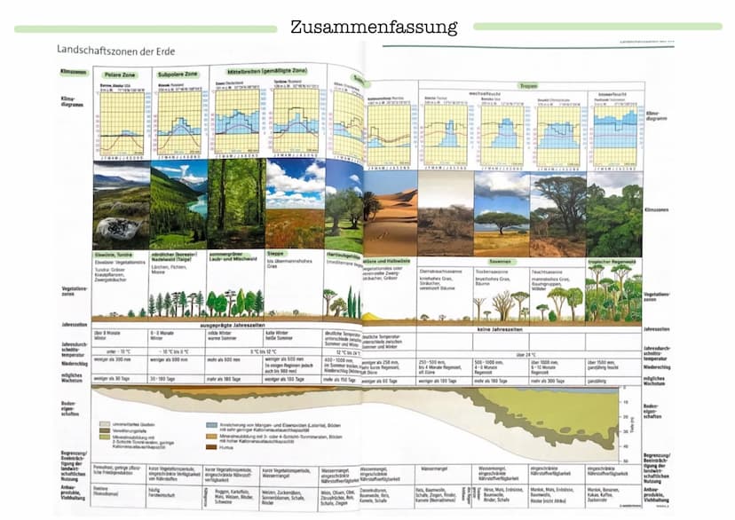 Klima- und Vegetationszonen der Welt
Ausprägung einer Landwirtschaft durch verschiedene Geofaktoren (=> Klima, Boden, Wasser,
Vegetation)
Ge