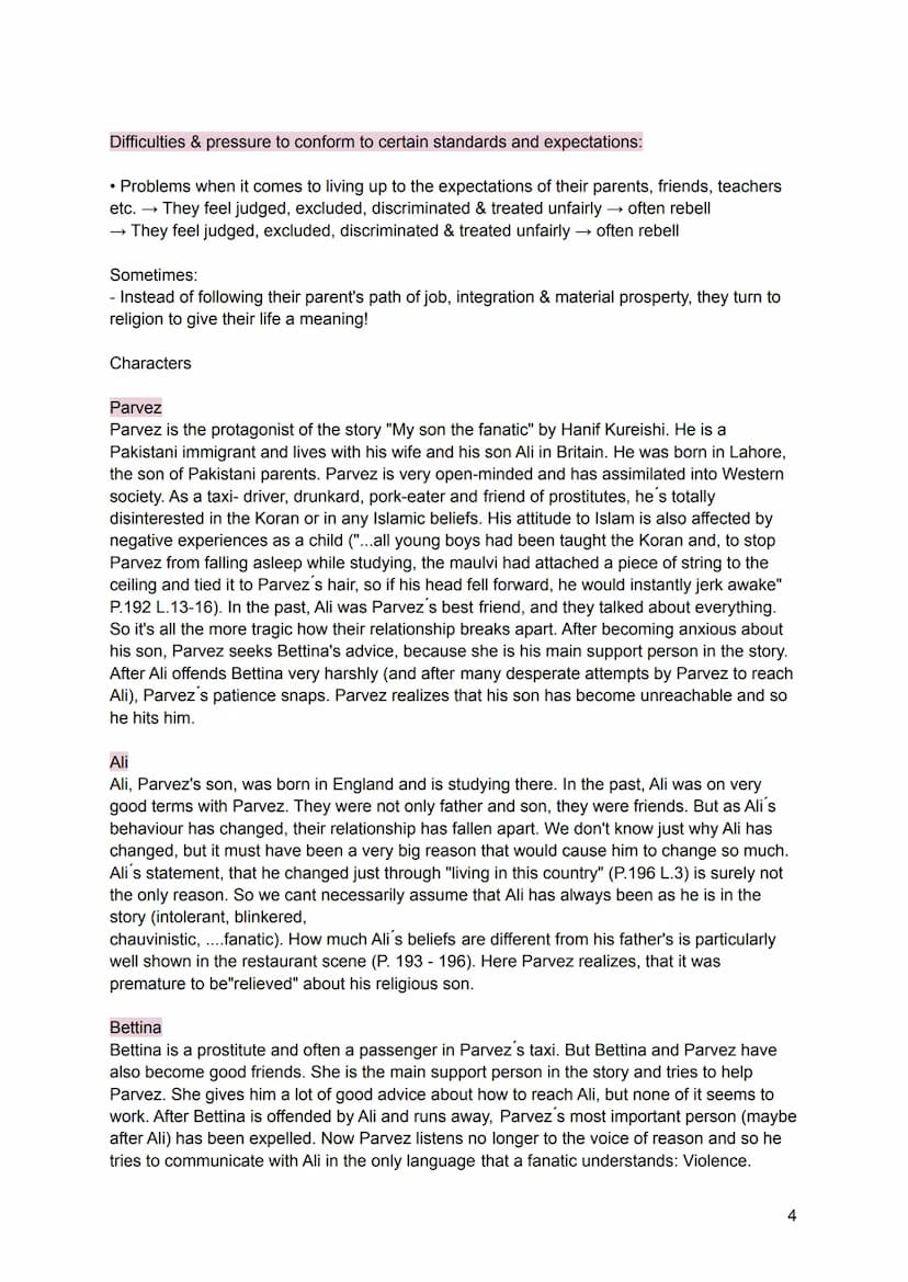 
<p>"My Son the Fanatic" is a short story that revolves around Parvez, a Pakistani taxi driver living in England, and his son Ali. The story