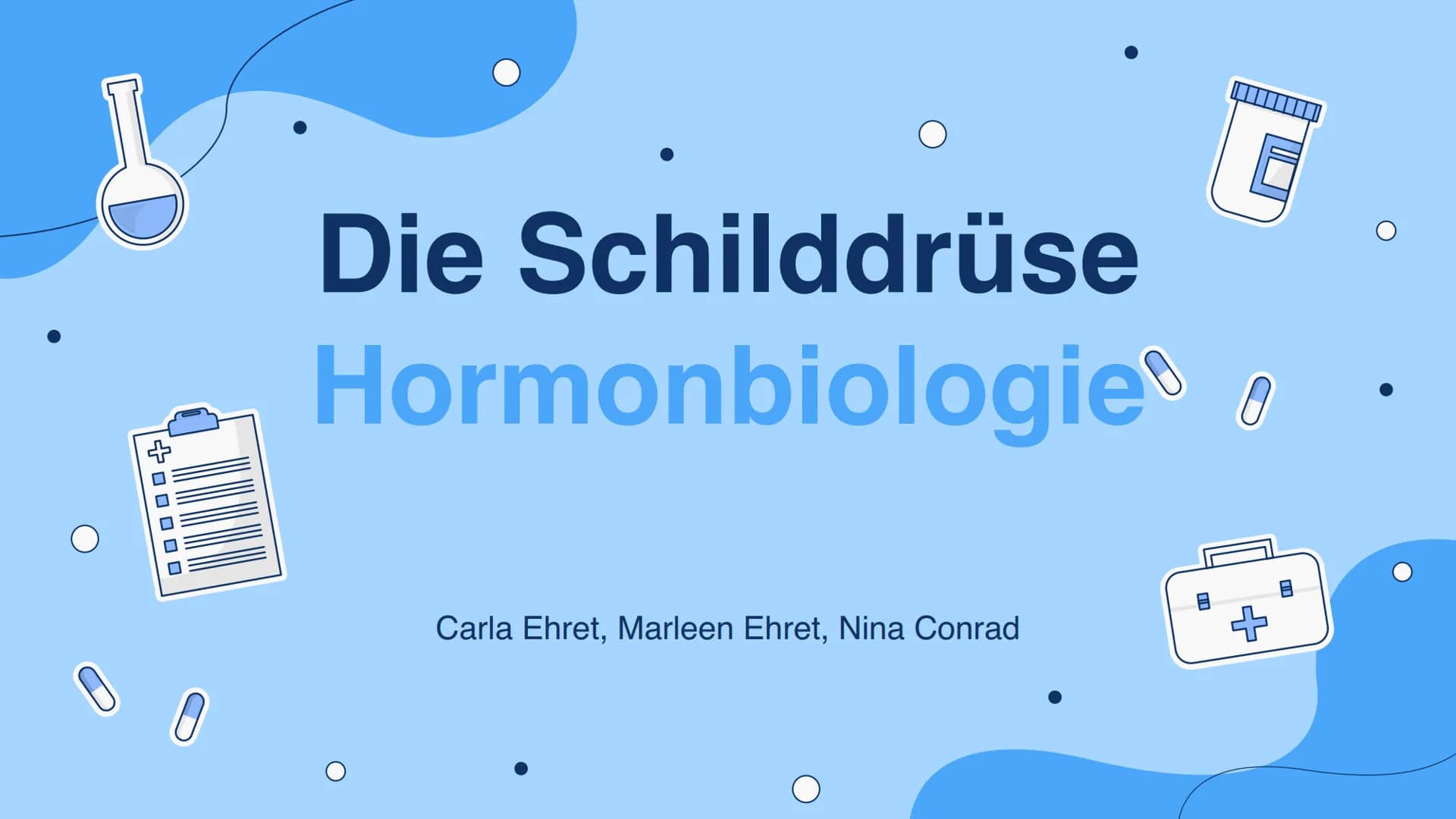 「tooooo
E
Die Schilddrüse
Hormonbiologie 0
Carla Ehret, Marleen Ehret, Nina Conrad Gliederung
Die Hormone der Schilddrüse
01
Regulation des 