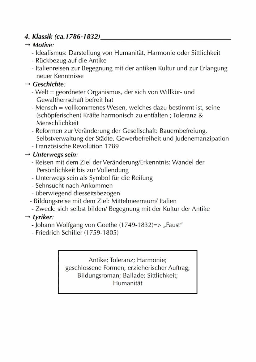 Motive
Lyrik: ,,Unterwegs sein"
Sehnsucht, Heimweh, Fernweh
Unterwegs sein als Entwicklungsprozess
"Sehnsuchtsland": Italien
Unterwegs sein 