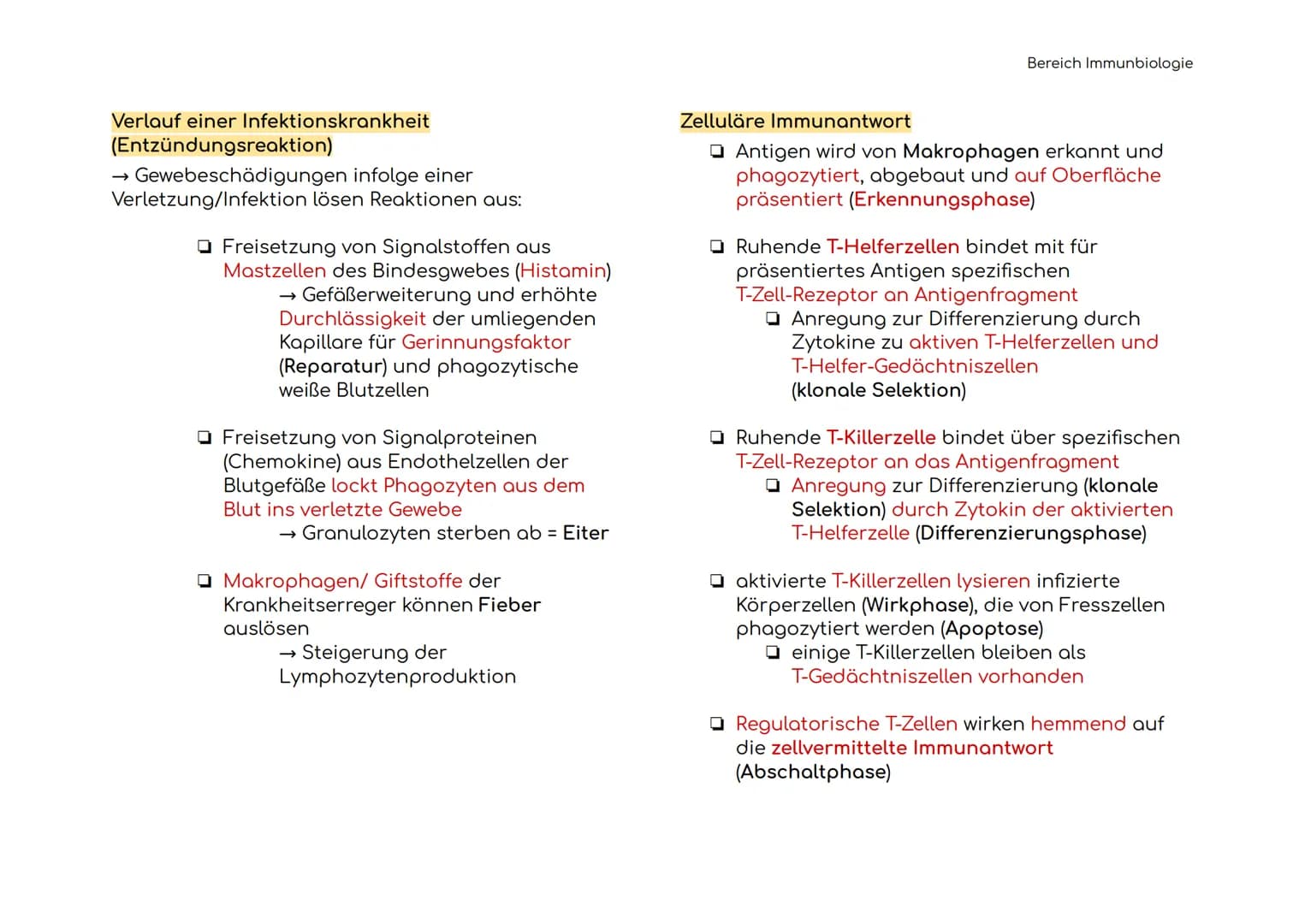 Immunbiologie
Übersicht der Blut und Zelltypen
Erythrozyten
(rote)
Leukozyten
(weiße)
Hämoglobin bindet Sauerstoff
und transportiert ihn zu 