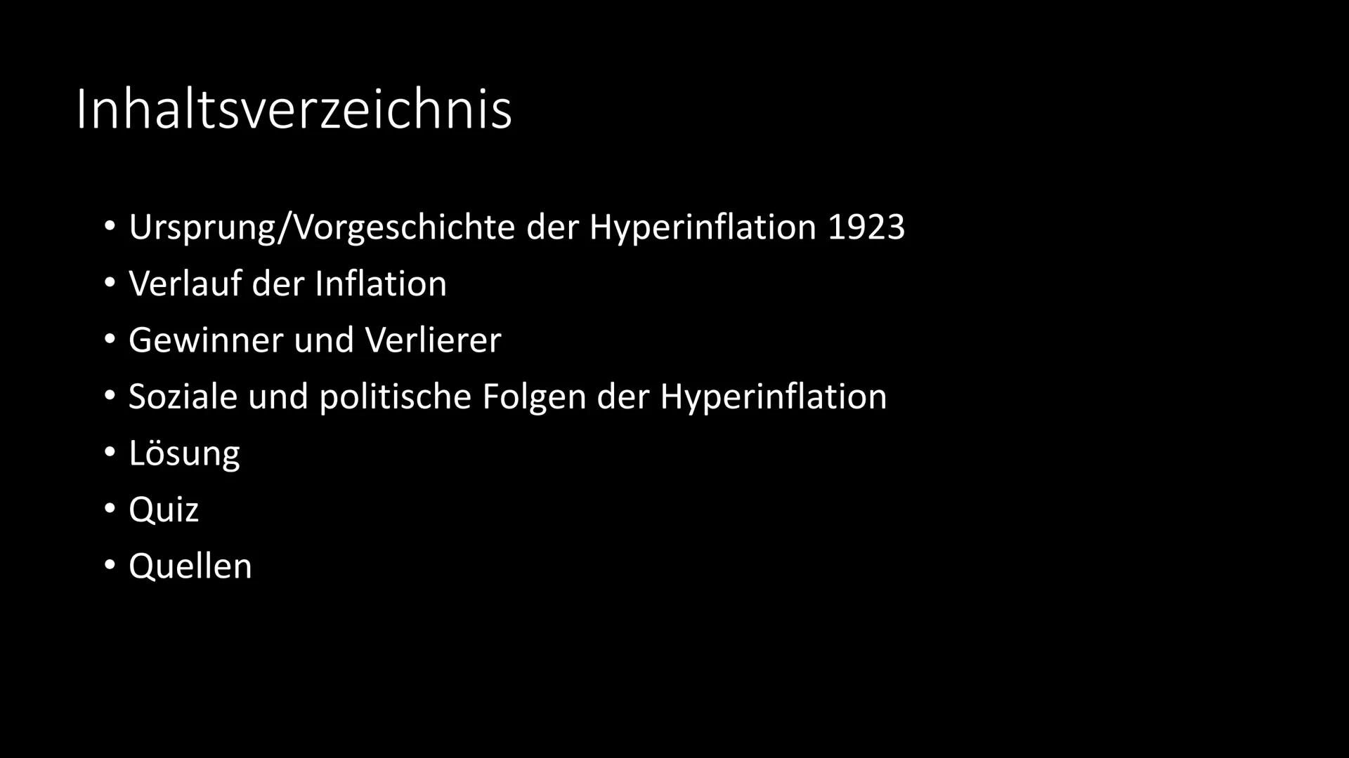 Die Hyperinflation 1923
ullstein bild
Name Inhaltsverzeichnis
Ursprung/Vorgeschichte der Hyperinflation 1923
Verlauf der Inflation
• Gewinne