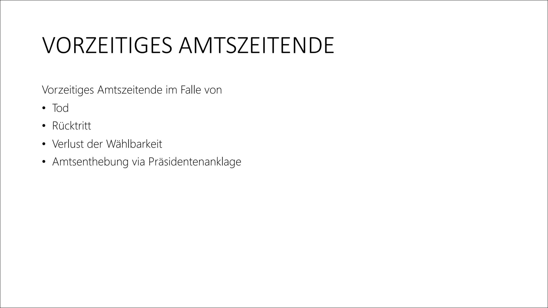 BUNDESPRÄSIDENTEN ●
●
●
●
INHALTSVERZEICHNIS
Vorgänger
• Wahl des Bundespräsidenten
●
Amtsenthebung/ Rücktritt
Allgemeininformationen
●
Aufg