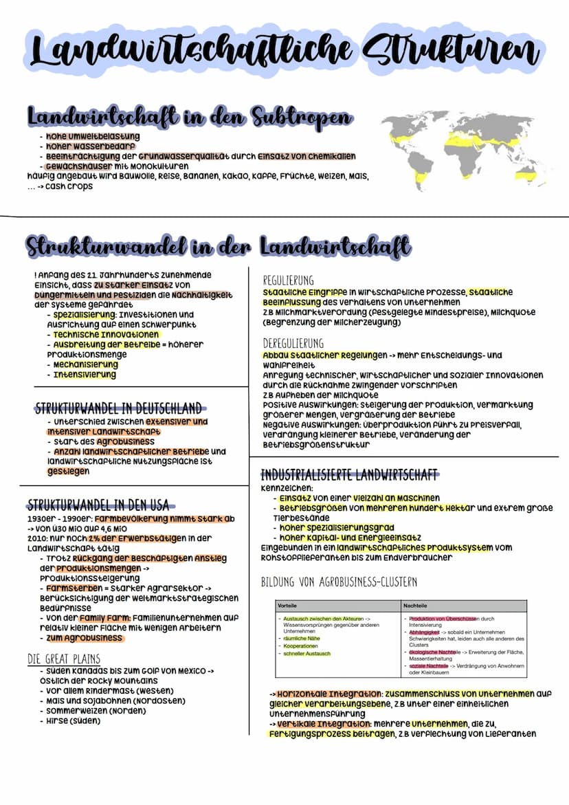 Landwirtschaftliche Strukturen
ALLGEMEINE EINFLUSSFAKTOREN FUR DIE
LANDWIRTSCHAFT
Licht
wärme
- Niederschlag
Nährstoffe
- Klima
- humid -> 1