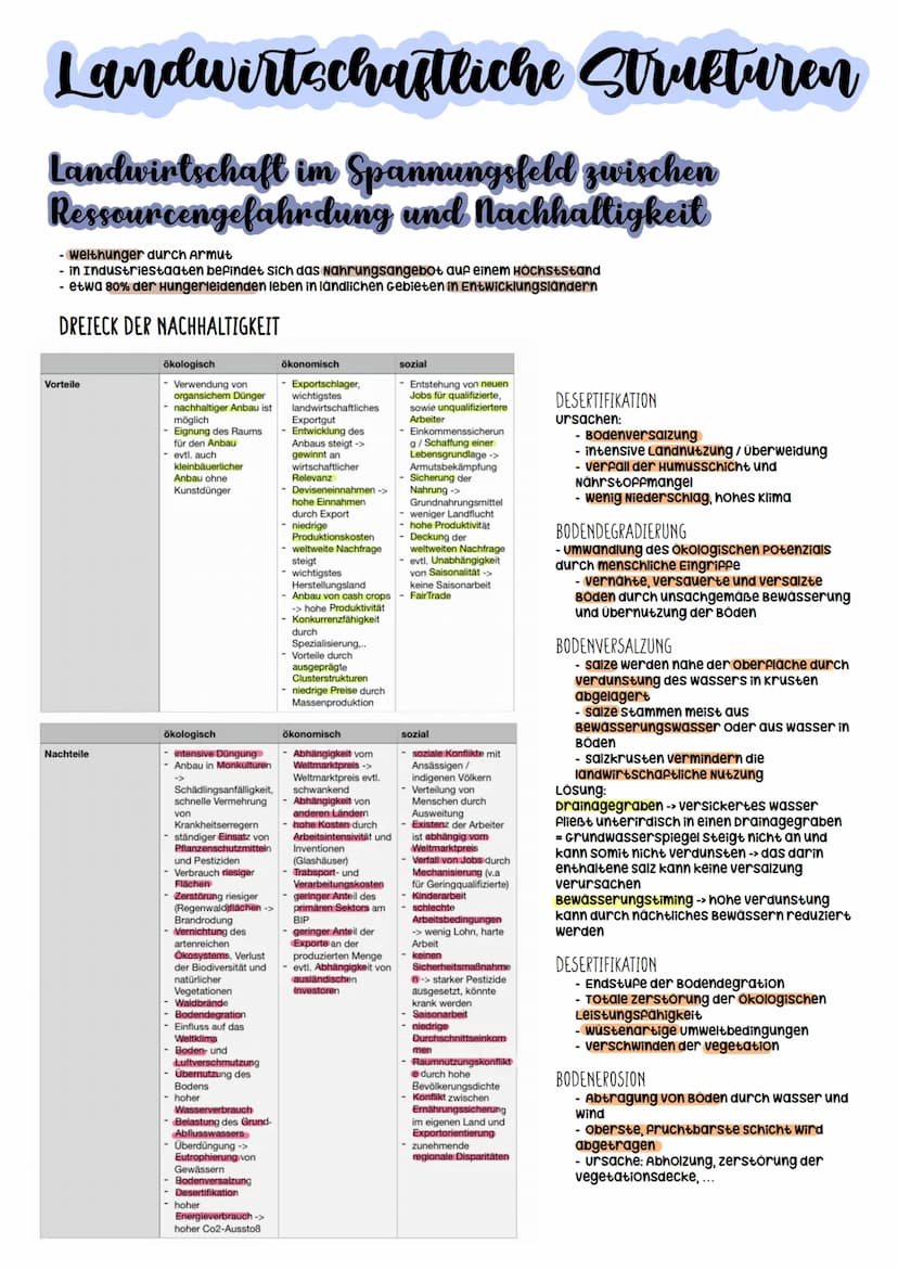 Landwirtschaftliche Strukturen
ALLGEMEINE EINFLUSSFAKTOREN FUR DIE
LANDWIRTSCHAFT
Licht
wärme
- Niederschlag
Nährstoffe
- Klima
- humid -> 1