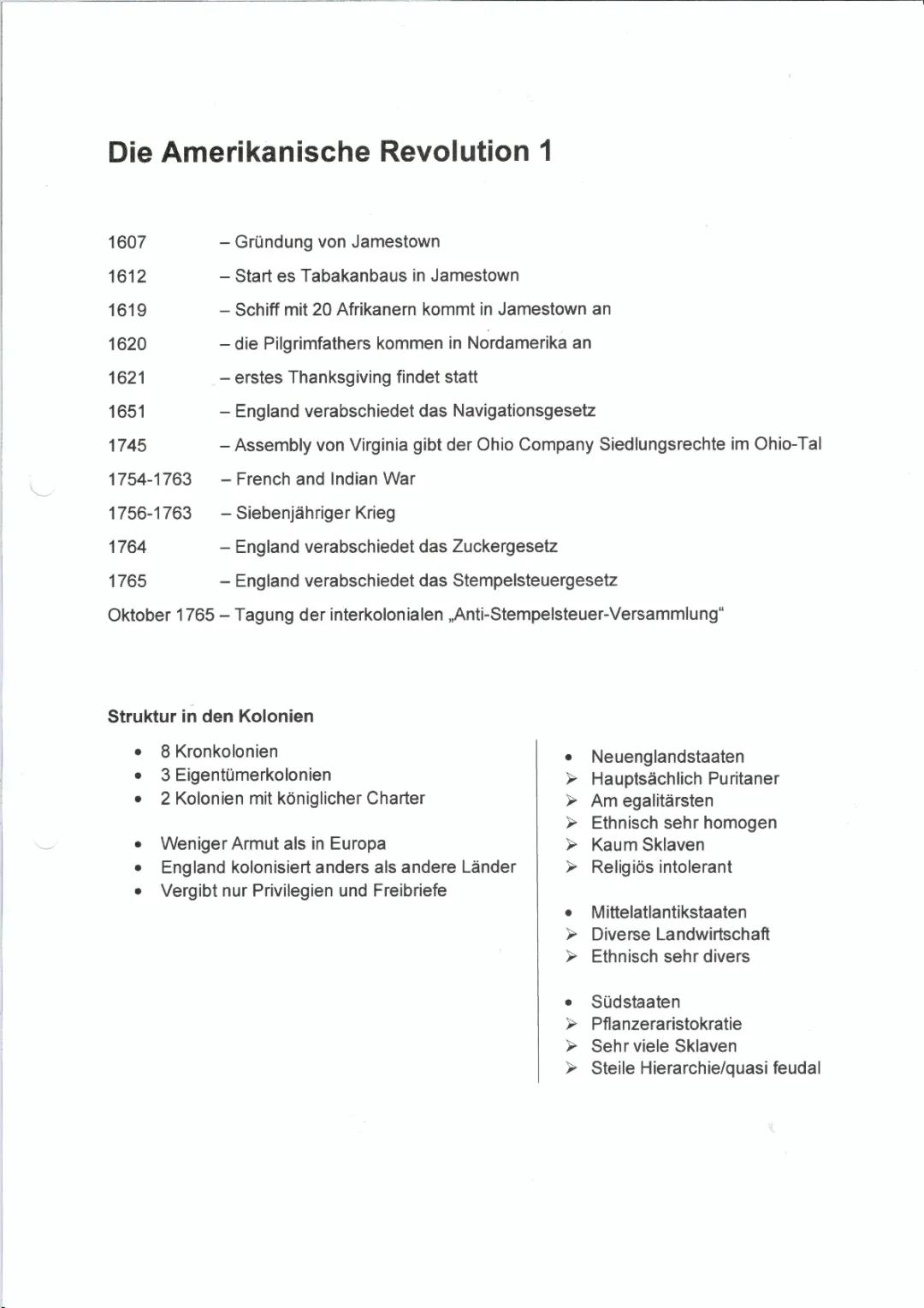 Amerikanische Revolution Zusammenfassung PDF: Zeitstrahl, Verlauf & Unabhängigkeitserklärung 1776