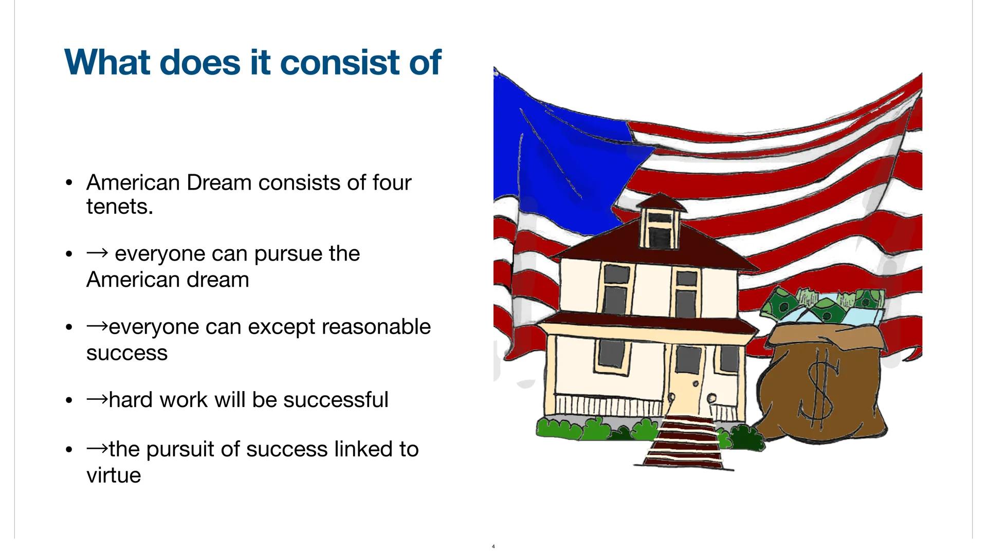 # American Dream

By Ibrahim, Adem, Ayda # Biography

• Definition
• What does ist consist of
• History
• Myths
• Financial success
• Educat
