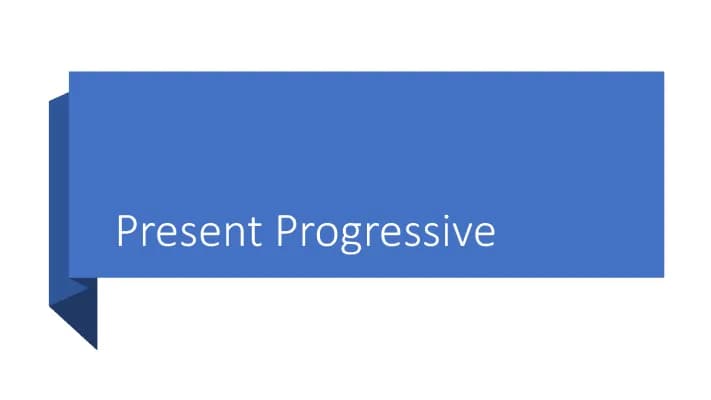 Know Present Progressive thumbnail