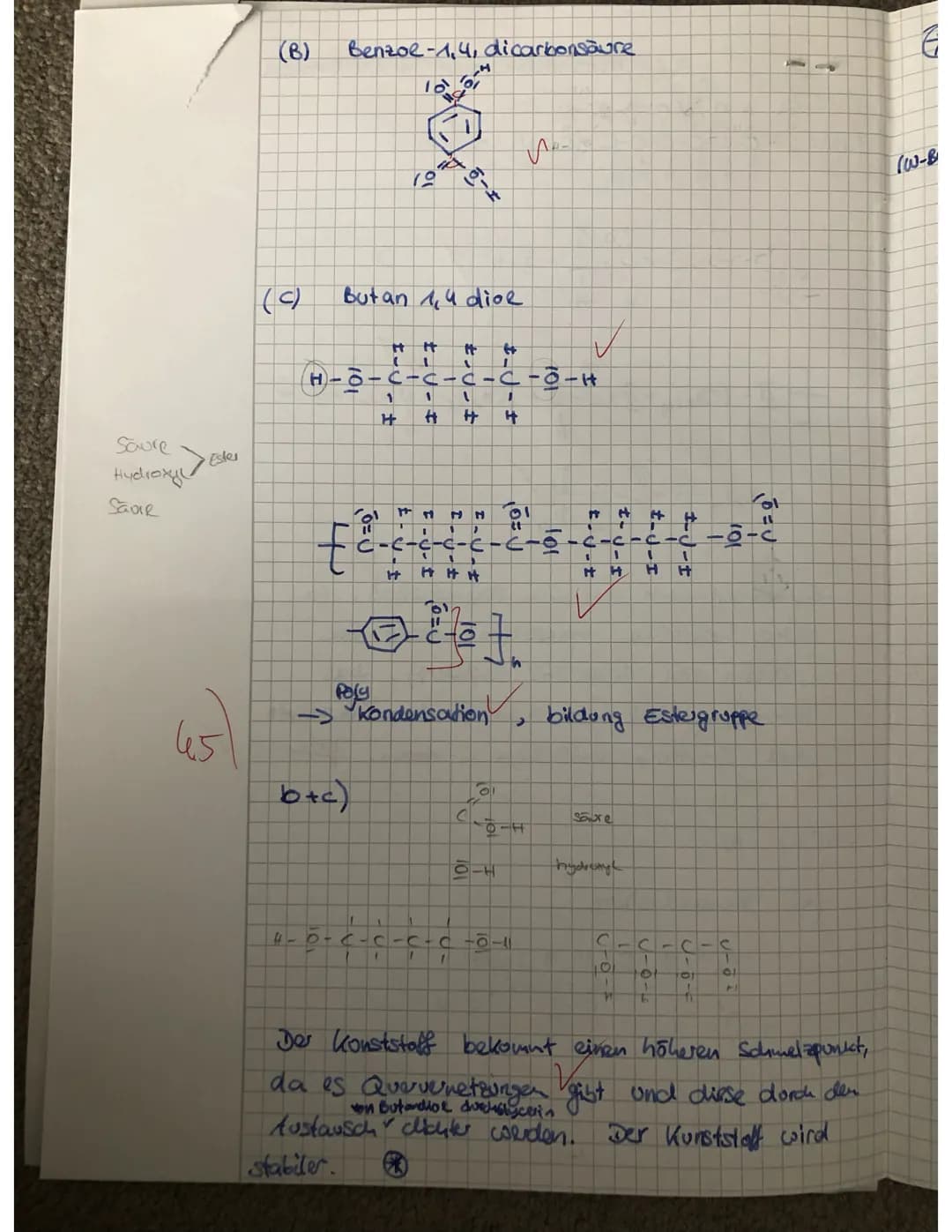 O
HH
1
IN=C-C-C-C-C-C-C-C = N₁ +₁
III
HHH HHH
H-Ō.
t-j-±
H
1.6 - Hexandiisocyanat + 1,4 Butandiol
H H H H 61
/11
I-U-±
(CH₂) 4-3-
H
۰c-c-c-c