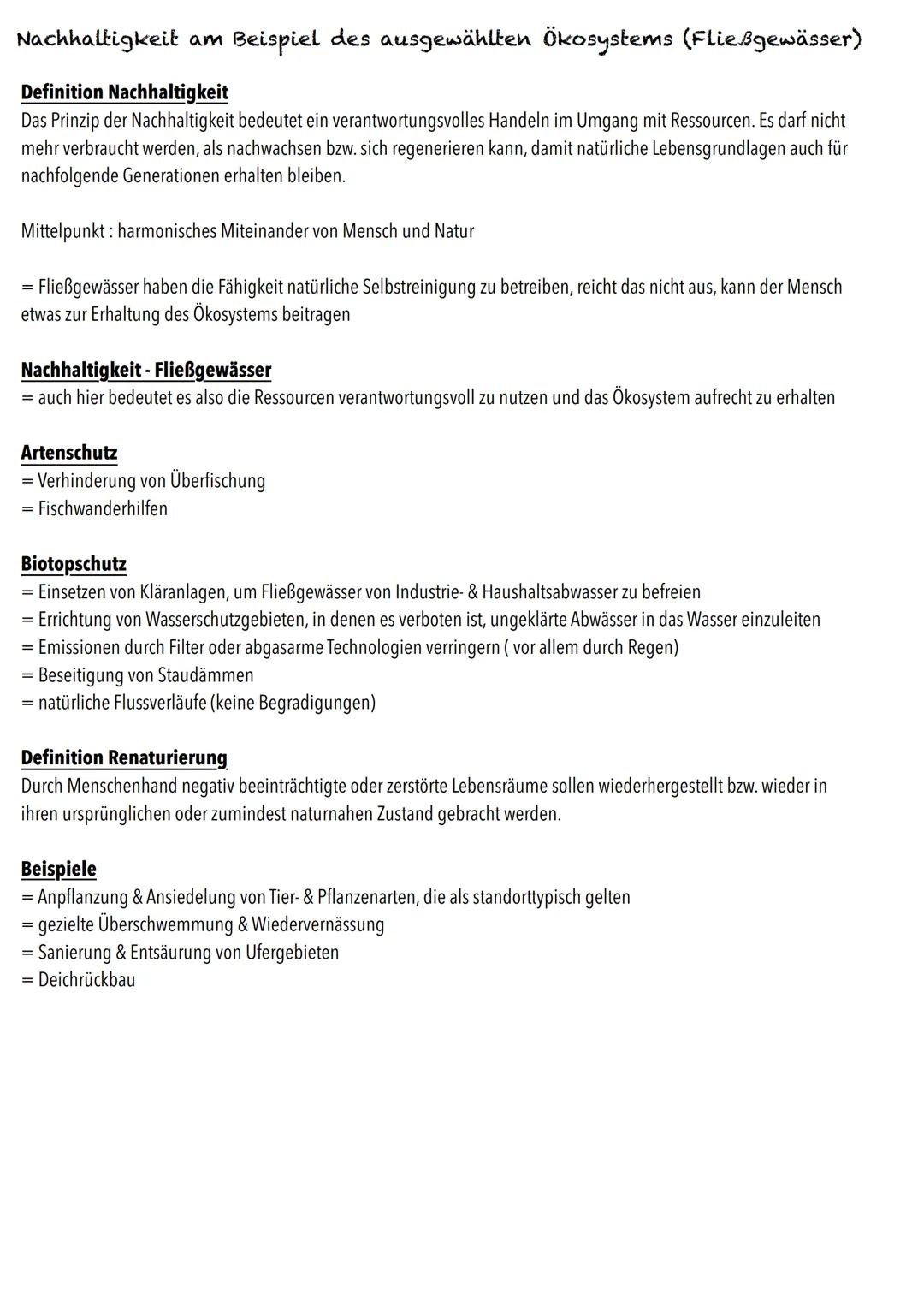 Q2
Ökologie BIOLOGY Abitur Checkliste - Themenübersicht
Strukturierung von Ökosystemen an einem Beispiel
abiotische Faktoren und deren Einfl