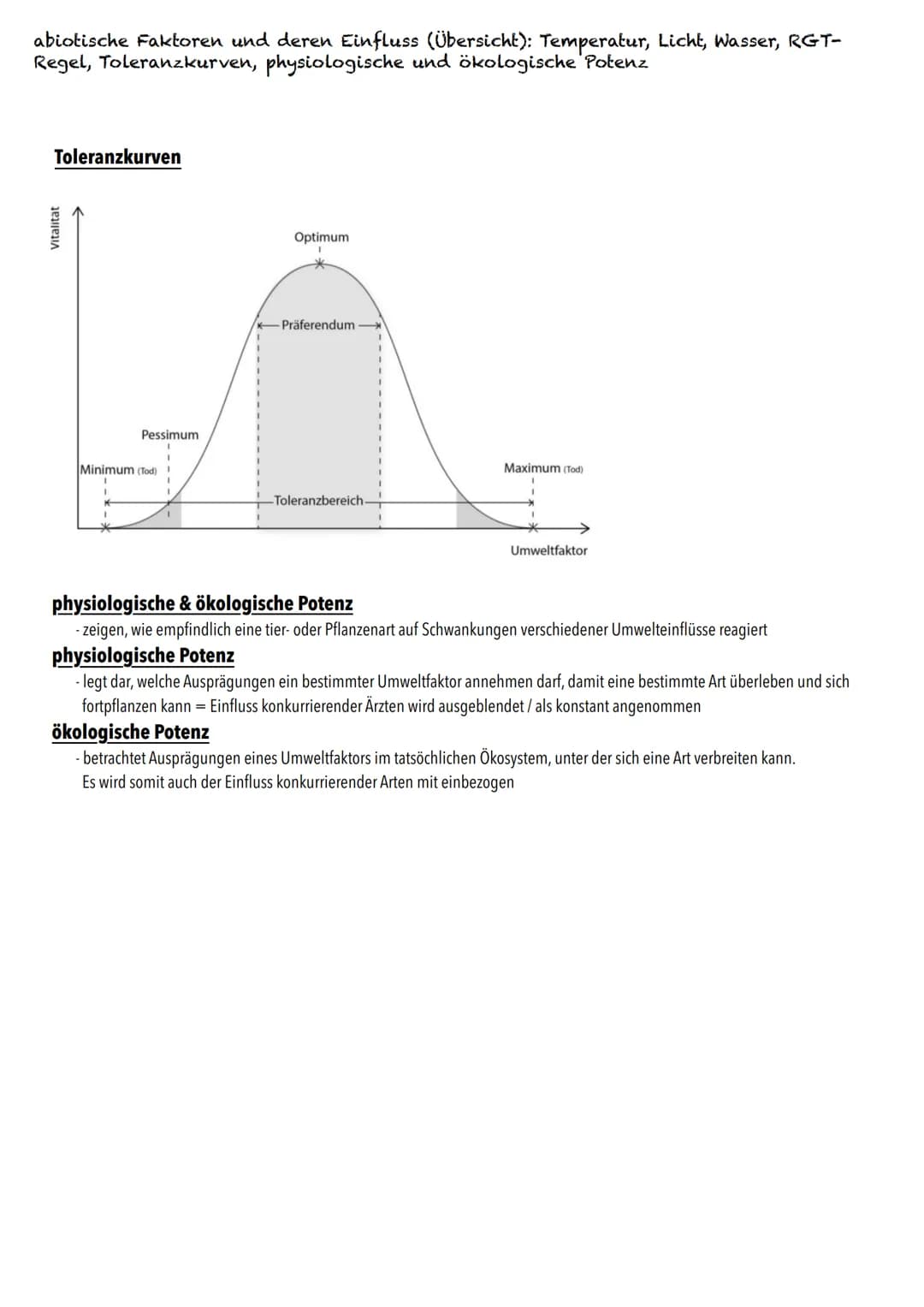 Q2
Ökologie BIOLOGY Abitur Checkliste - Themenübersicht
Strukturierung von Ökosystemen an einem Beispiel
abiotische Faktoren und deren Einfl