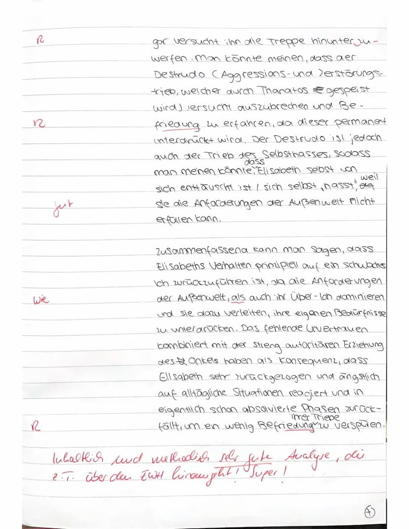 GK2 Pädagogik Q1 ( )
5
10
Aufgaben:
A. Fassen Sie die wesentlichen Stationen des Werdegangs Elisabeths strukturiert zusammen
und arbeiten Si
