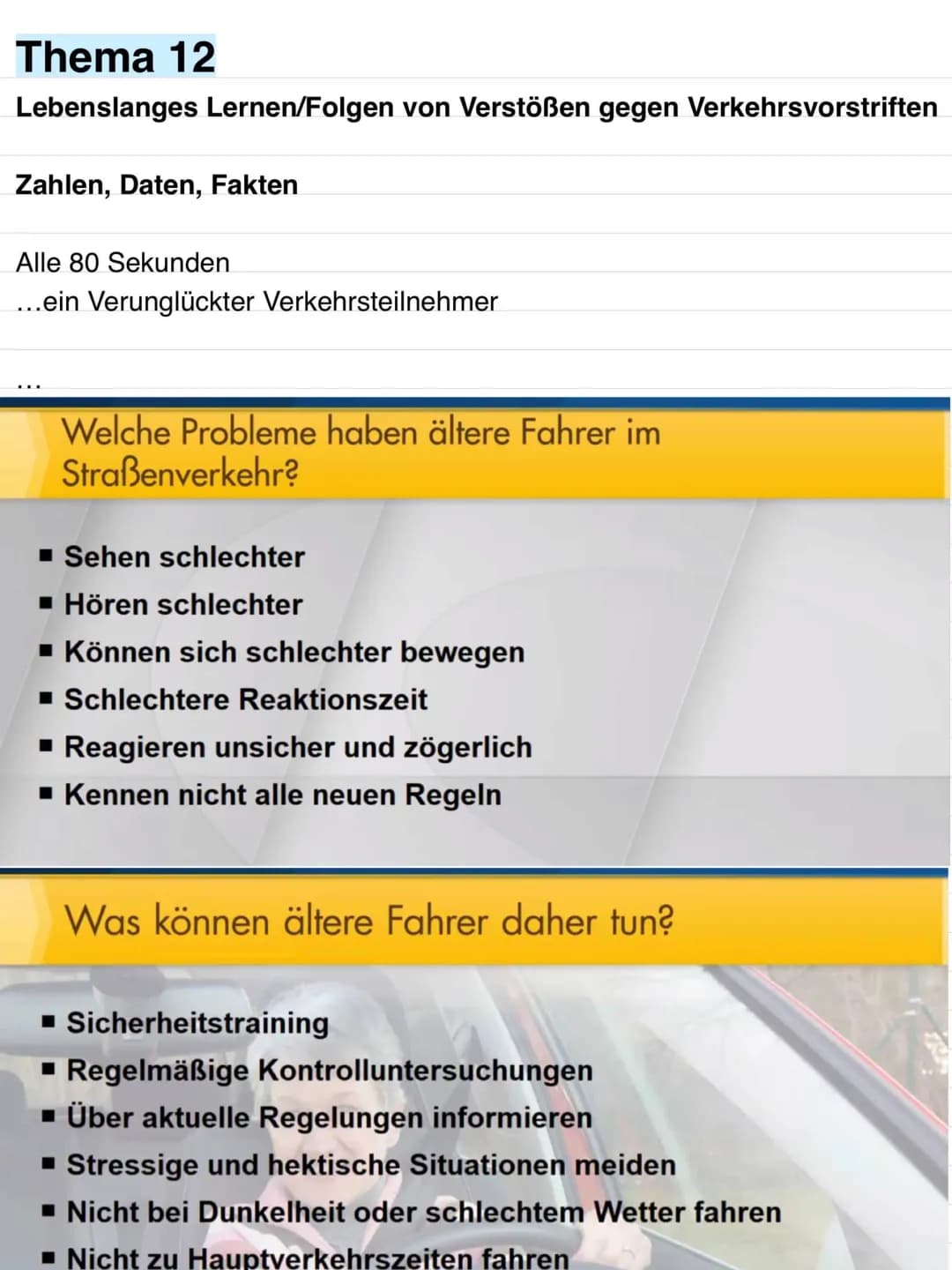 Fahrschule Thema 12