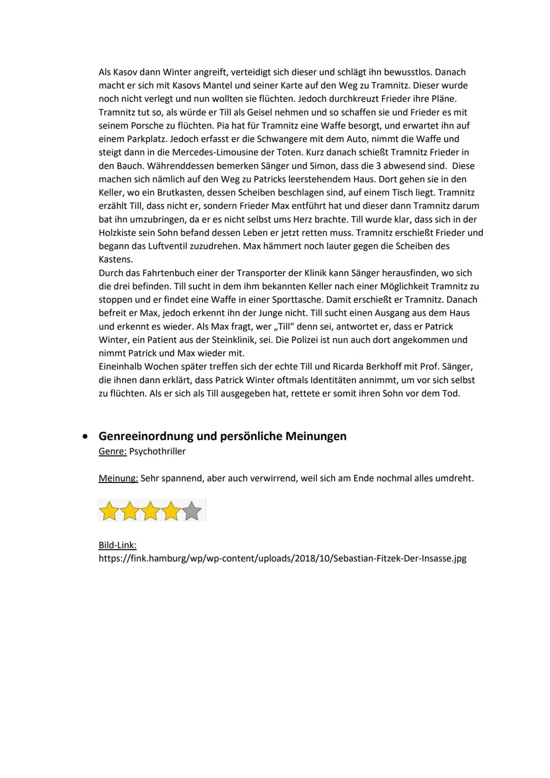 ● Autor - Sebastian Fitzek
Er wurde 1971 in Berlin geboren und ist dort
aufgewachsen. Seit der Veröffentlichung von ,,Die
Therapie" im Jahr 