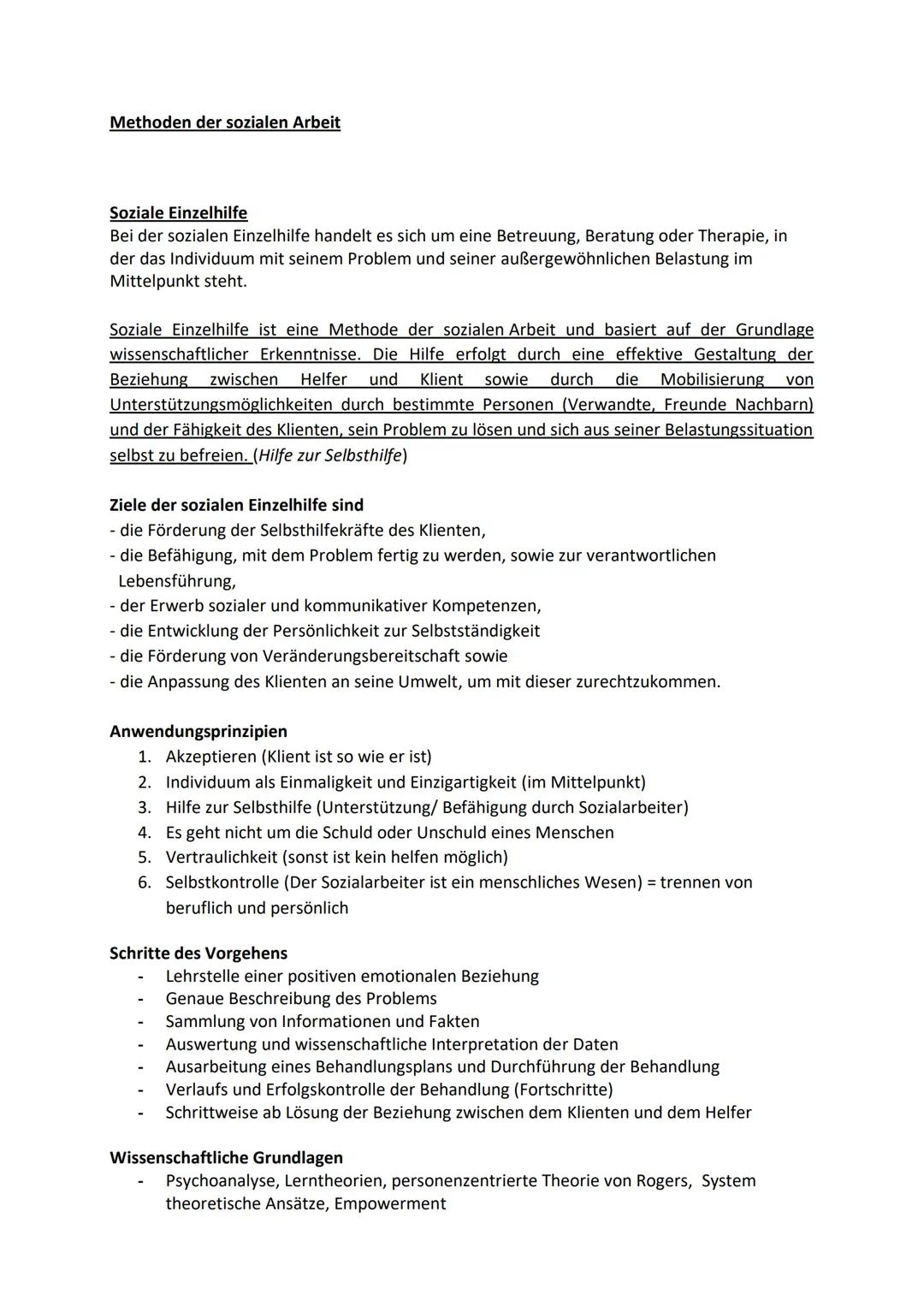 Aufgabe Sozialer Arbeit
Soziale Arbeit soll helfen, unterschiedliche Notsituationen individueller und sozialer Art zu
bewältigen und zu verh