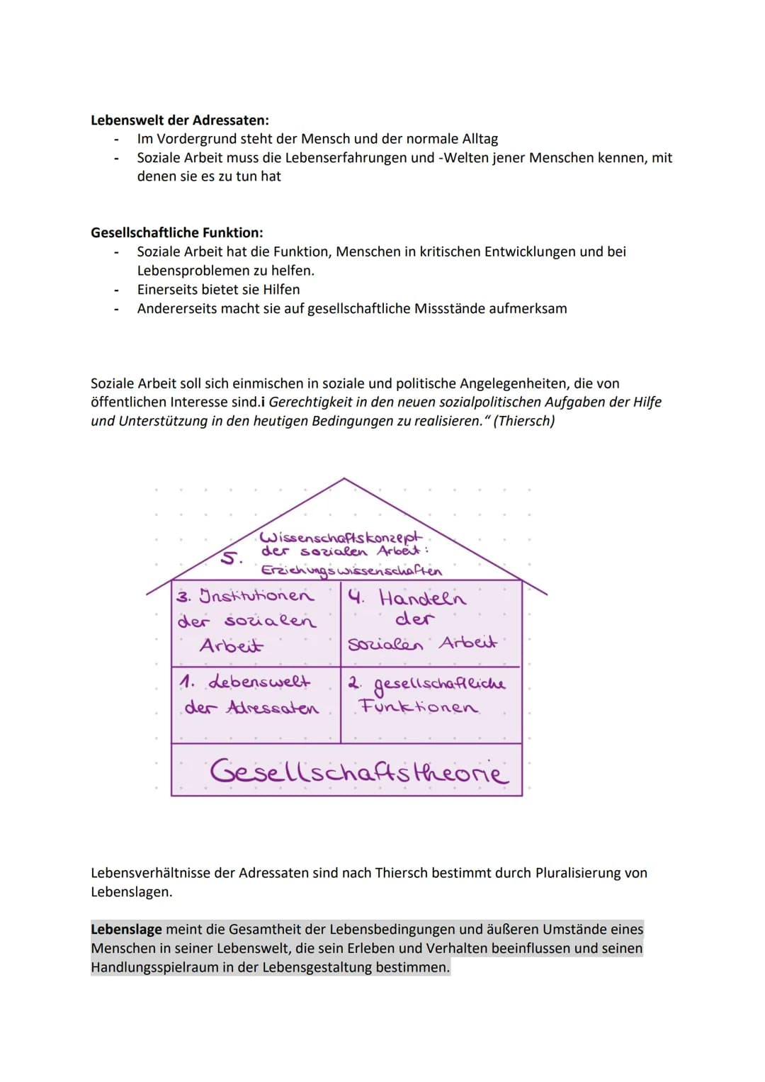 Aufgabe Sozialer Arbeit
Soziale Arbeit soll helfen, unterschiedliche Notsituationen individueller und sozialer Art zu
bewältigen und zu verh