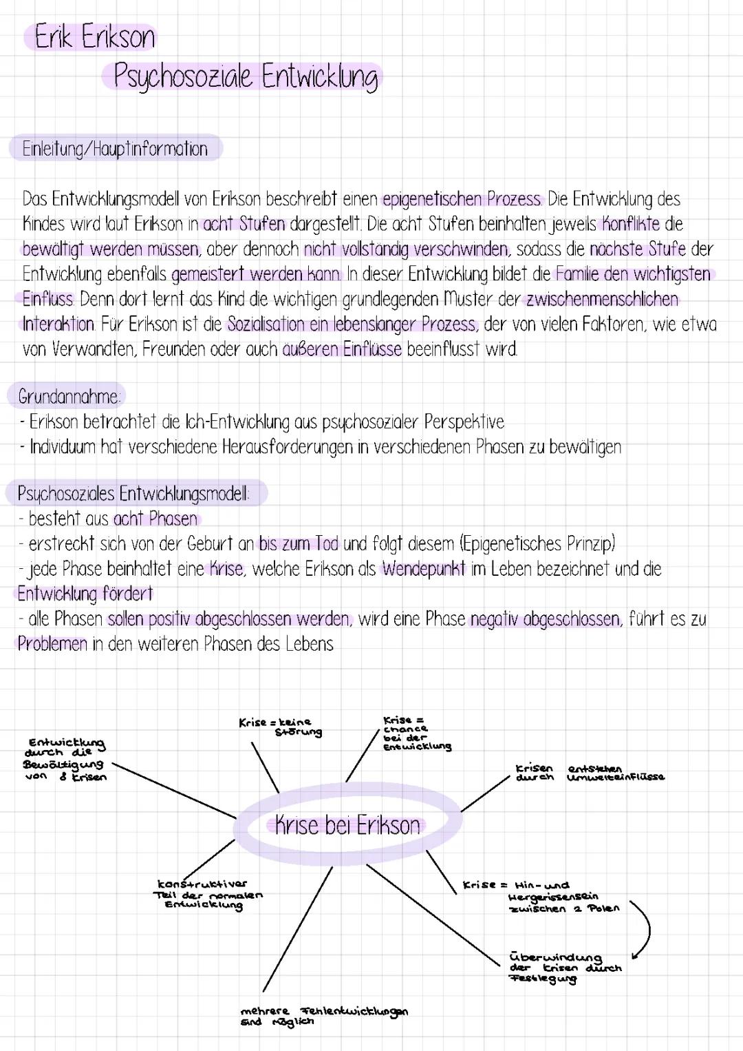 Eriksons Stufenmodell einfach erklärt – Tabelle, Beispiele und PDF