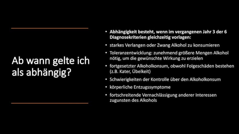 Alkoholsucht Gliederung
Ursachen
Ab wann gelte ich als abhängig?
• Entstehung der Sucht
●
• Das Belohnungssystem
Das 4-Phasen-Modell nach Je