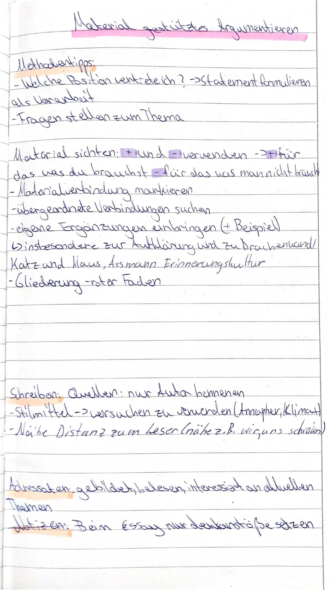 Material gestütztes Argumentieren 