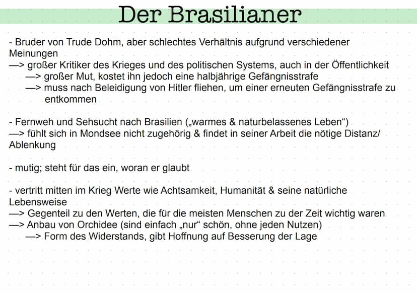 Protagonist: Veith Kolbe
- 23 Jahre, wird im Krieg verwundet & komme zur Erholung nach Mondsee
- Zur Beginn durch den Krieg sehr erschöpft u