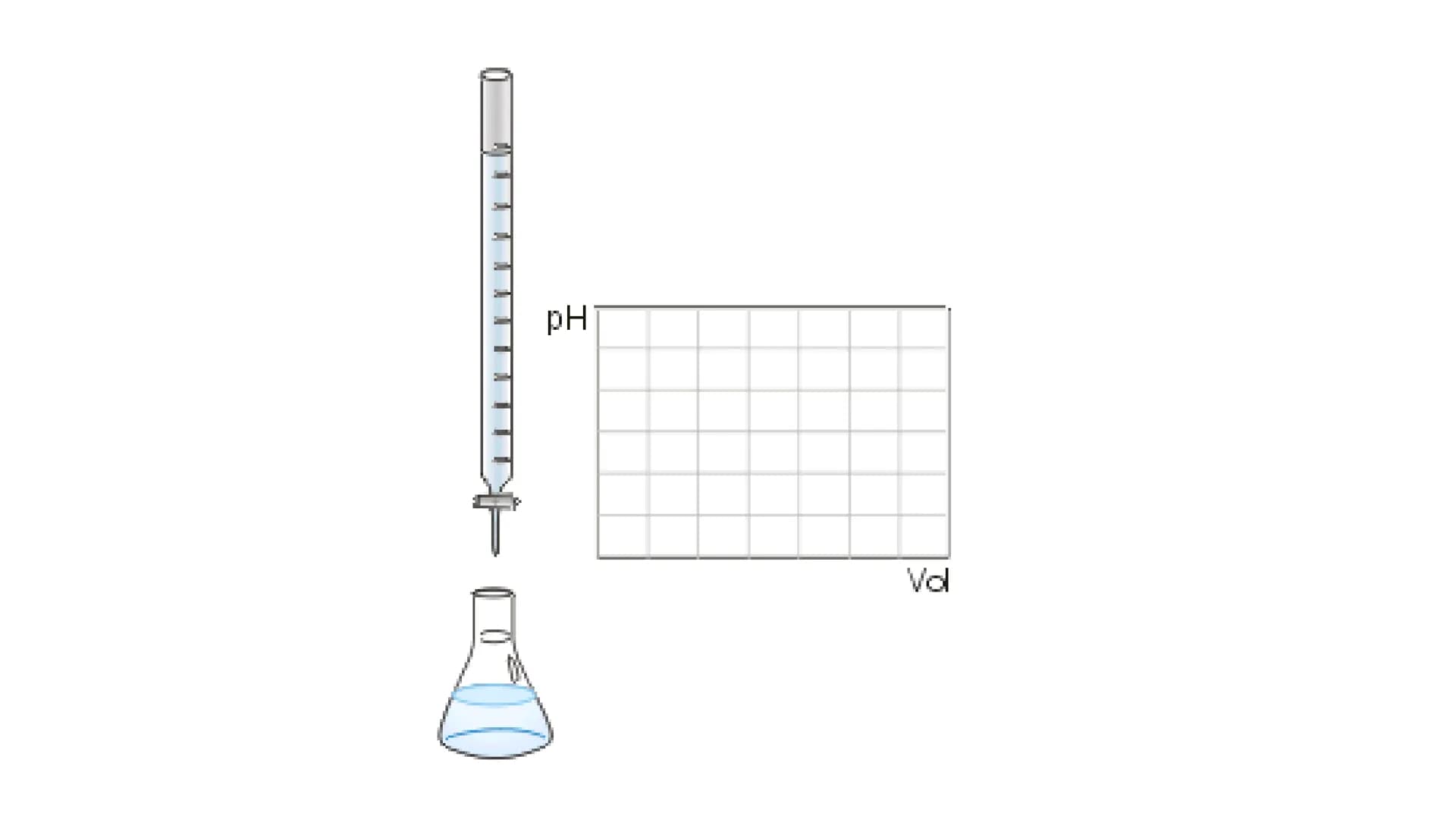Bürettenhalter.
Bürette mit Lösung bekannter Konz.
in ml
Die Konzentration einer Säure
bestimmen mithilfe der Titration
Ein Referat von Jana
