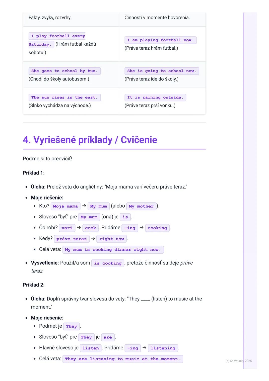 # Prítomný priebehový čas
# (Present Continuous)

1. Prehľad prítomného priebehového času

Ahojte! Dnes si zopakujeme prítomný priebehový ča