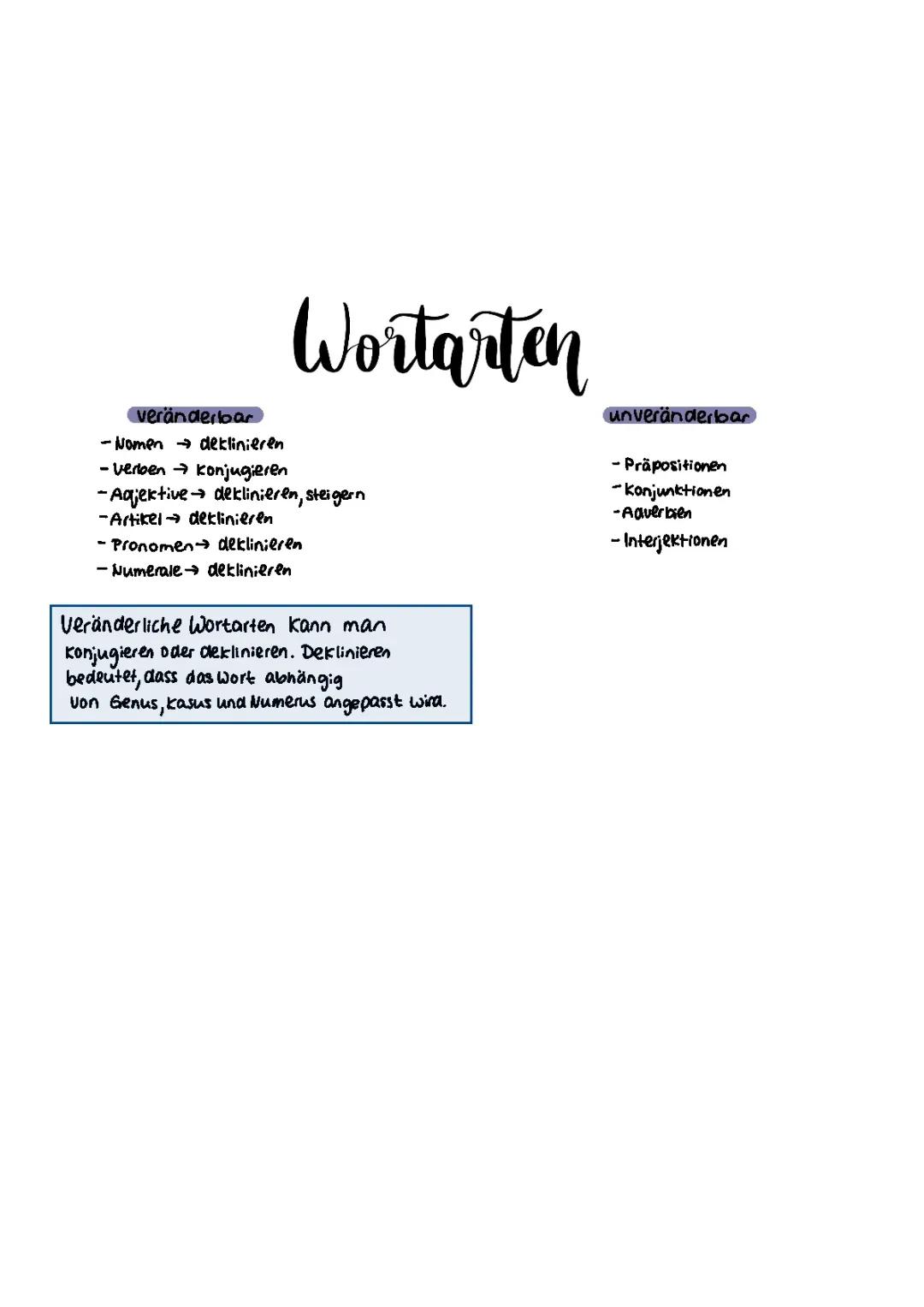Wortarten