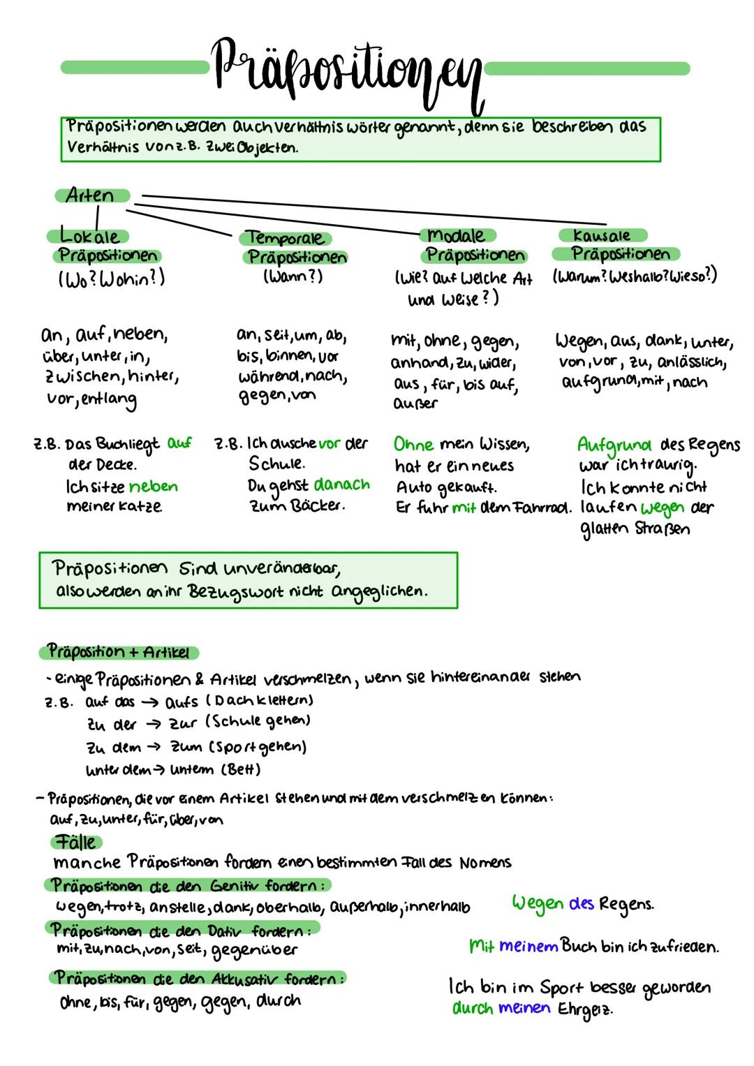Wortarten
veränderbar
- Nomen → deklinieren
- Verben → konjugieren
-Adjektive → deklinieren, steigern
-Artikel deklinieren
- Pronomen- dekli