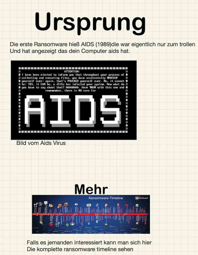 Ransomware
Themen in der Präsentation
Was ist Ransomware ?
Beispiele Fur Ranso
KANSOM!
Der Ursprung der Ransomware
Your files have Was ist R