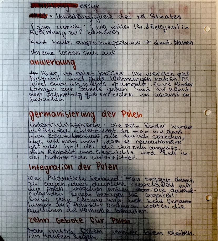 (
Rulvepoten
1870: Ruhrpolen
Grund: Durch die industrialisierung stig
der Bedarf an Arbeitskräften für Bergbau.
L Polen wurden angeworben
Lo