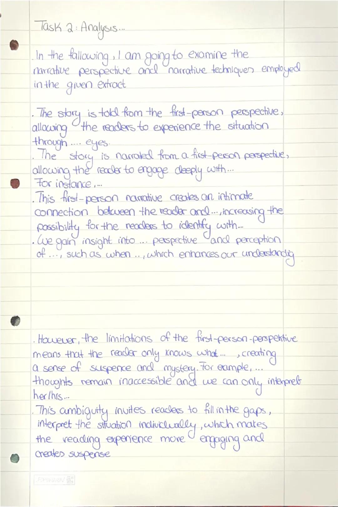 ## Formulierungshilfen (Summary) - fiction

- The given extract from the novel ", written
by... and published in..., deals with.
- The given