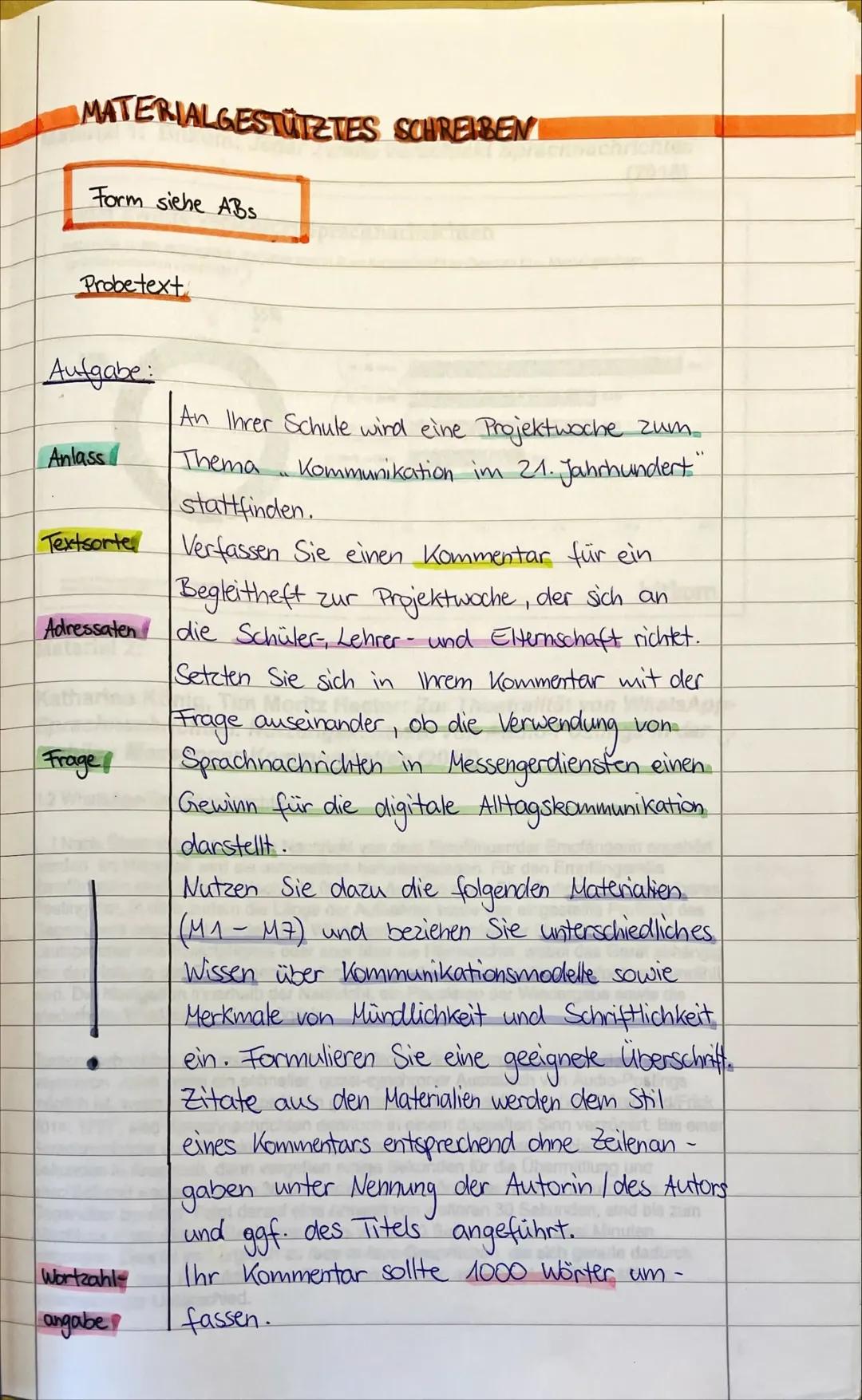 Kommunikation im 21. Jahrhundert: Sprachnachrichten und materialgestütztes Schreiben einfach erklärt