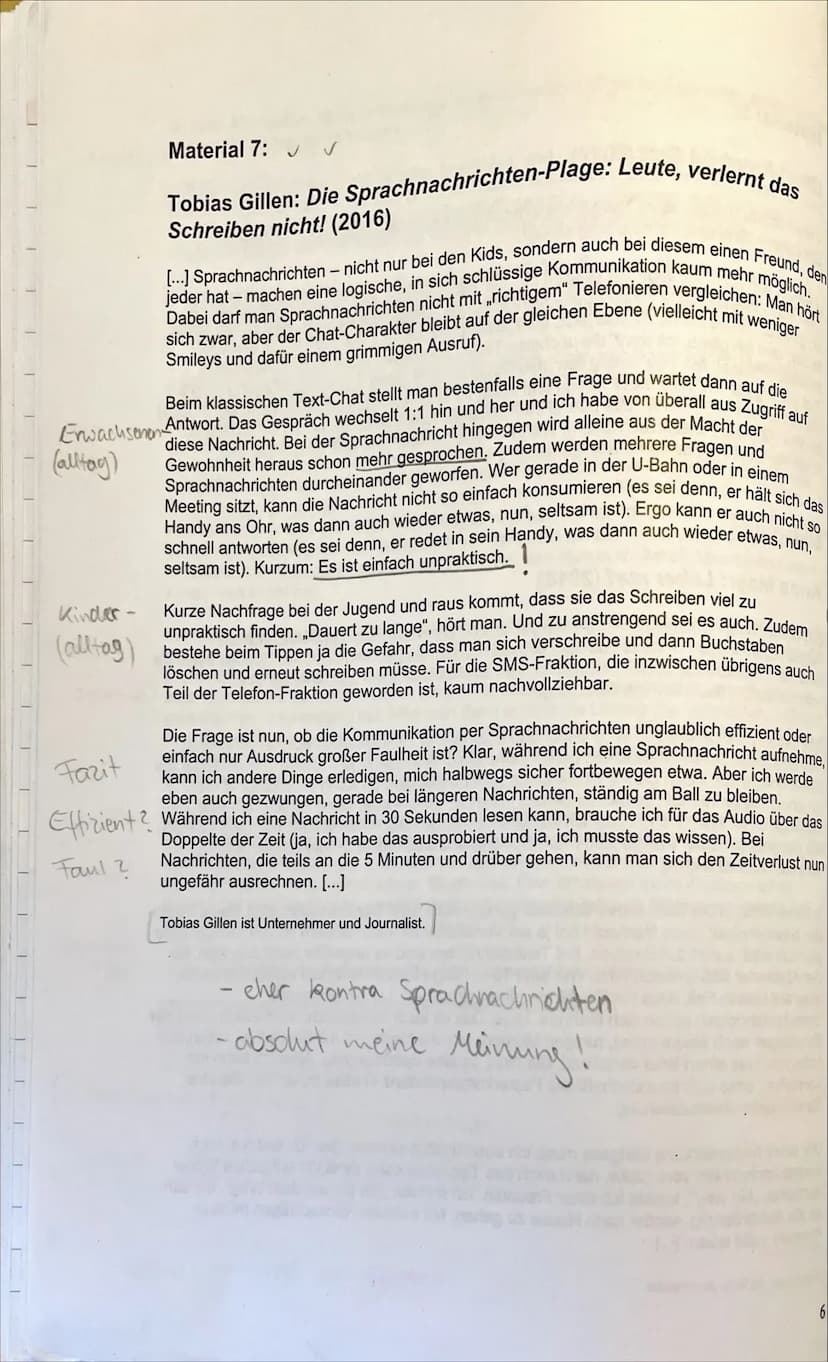 MATERIALGESTÜTZTES SCHREIBENT
Jeda
Form siehe ABS
Probe text
Aufgabe:
Anlass
Textsorte
An Ihrer Schule wird eine Projektwoche zum
Thema Komm