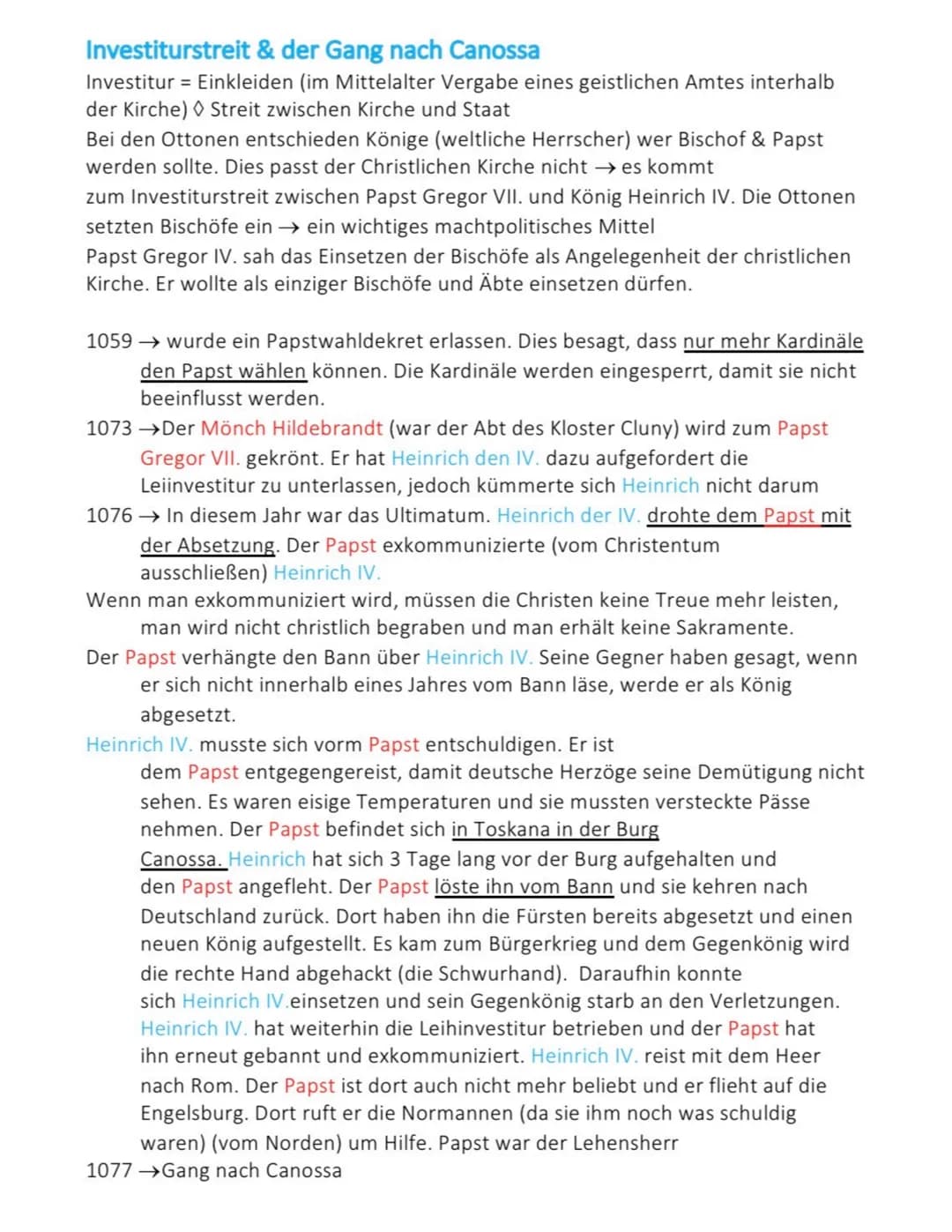 
<p>Im Jahr 1085 plünderten die Normannen Rom und gewährten dem Papst in Salerno Schutz. Dort starb auch der Papst Gregor im Exil. </p>
<p>H
