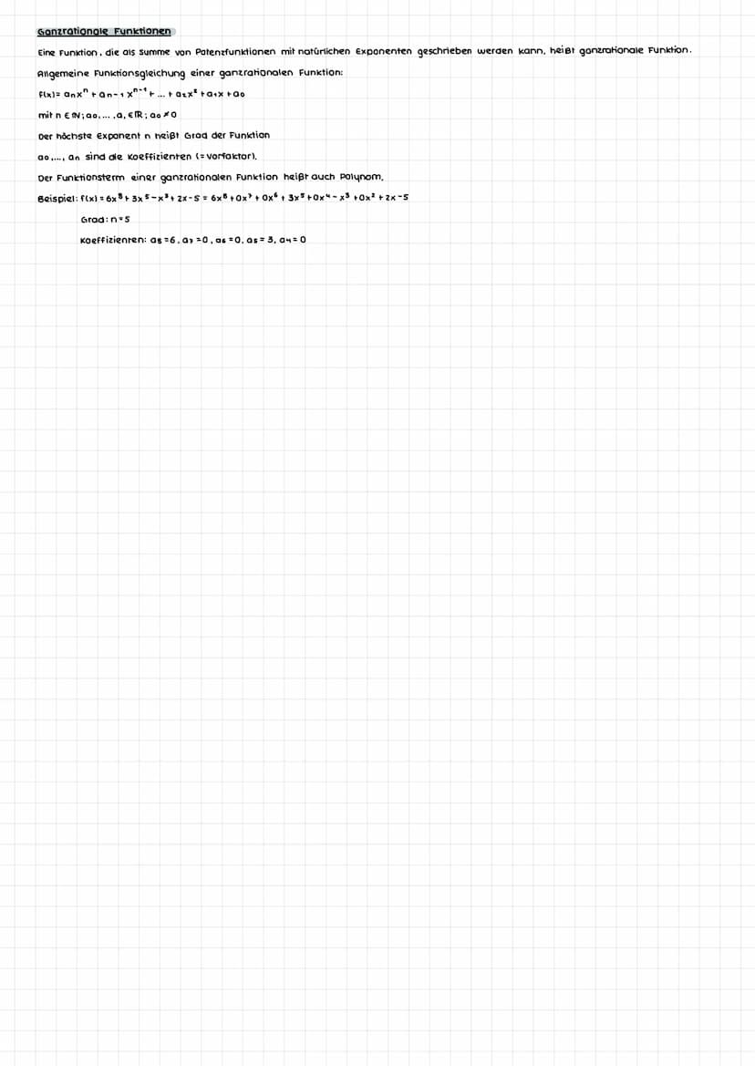 Lineare Funktionen:
Eine Funktion f mit f(x) = mx +b und m. b € R heißt lineore Funktion. Ihr Graph
ist eine Gerade. Der y-Achsenabschnitt b