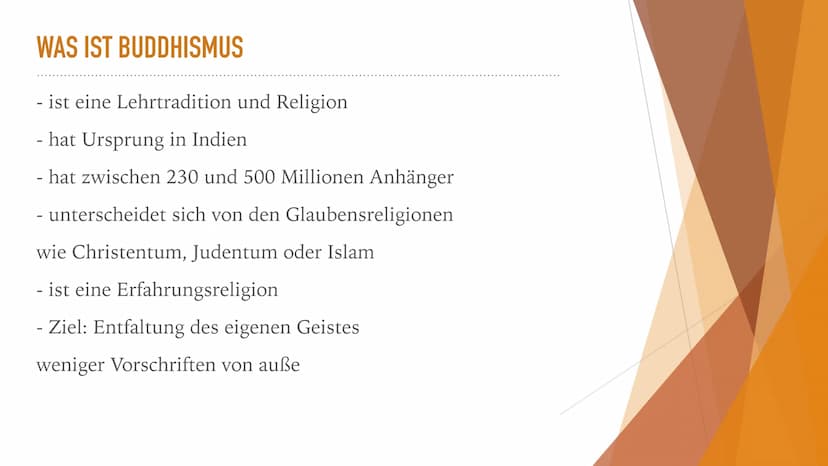 Buddhismus
Von: Liona Ache und Hanne Witschel INHALTSVERZEICHNIS
➤ Buddhas Leben
➤ Vier Ausfahrten
➤ Lehre des Buddhas
➤ Vier edlen Wahrheit