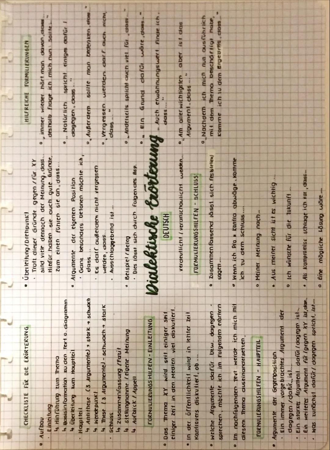 # CHECKLISTE FÜR DIE ERORTERUNG

*   Aufbau
*   Einleitung
*   4. Hinfuhrung zum Thema
*   Basisinformation zu den Texto diagramm
*   4 Über