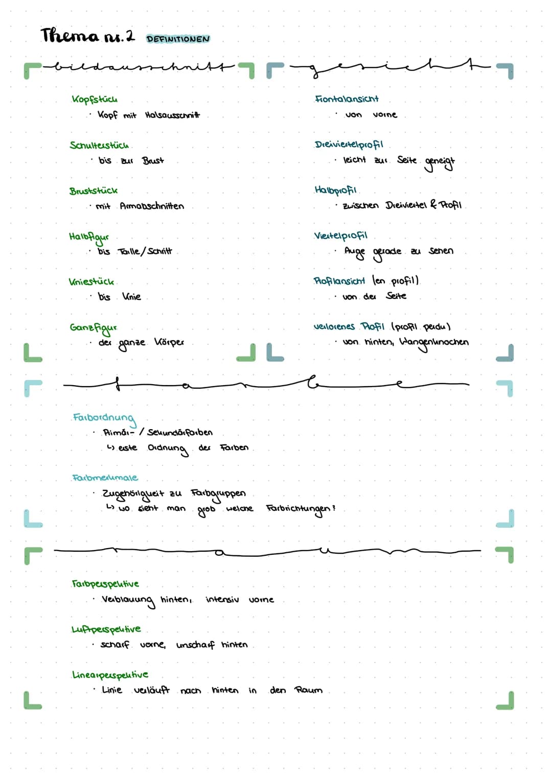 LERNEN
Thema nr.1 BILDANALYSE
L
ANALYSE & EPOCHEN
Bilddaten
Erster Eing
erster subjektiver
Künstler, Titel, Größe, Entstehungsjahr, Technik,