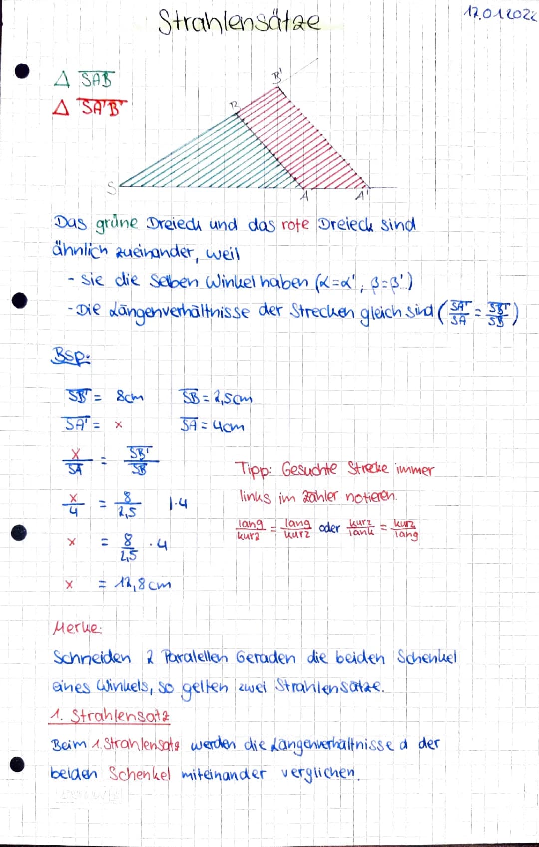 Strahlensätze