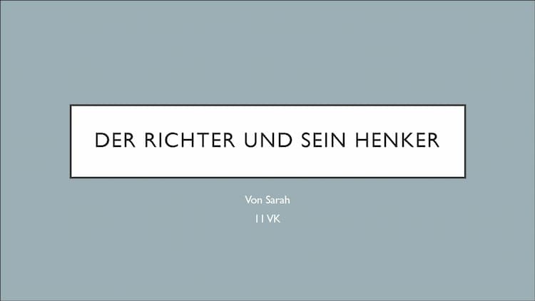 Know Der Richter und sein Henker thumbnail