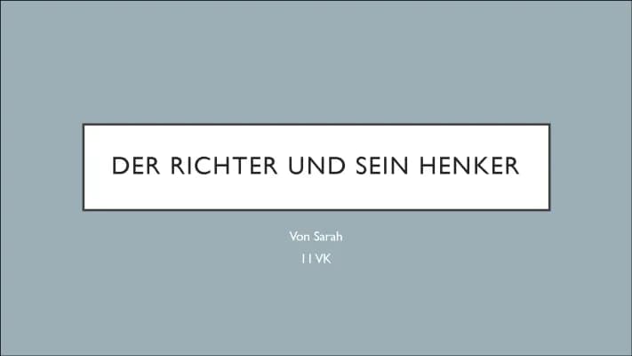 Know Der Richter und sein Henker thumbnail
